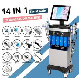 Effective 15 In 1 Hydro Microdermabrasion Oxygen Jet Aqua Facials Skin Care Cleaning Hydro Dermabrasion Facial wrinkles removal skin lift Beauty Machine