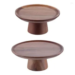 Plates Wooden Cake Plate Tray Fruit Display Dessert Serving Trays Storage Dinner Kitchen Counter