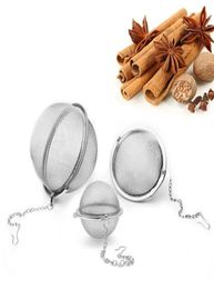 Stainless Steel Tea Pot Infuser Sphere Locking Spice Tea Ball Strainer Mesh Infuser Tea Strainer Philtre Infusor Tool9309159