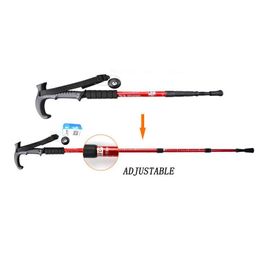 Trekking Poles Anti Shock Pole Tralight Walking Sticks Adjustable Hiking Canes Telescopic Crutch For Nordic Drop Delivery Sports Out Dhgie