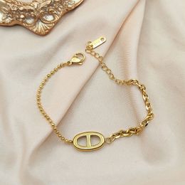 Charm Bracelets Bangle letter C Titanium steel designer for women jewlery gifts woman girl gold wholesale not fade