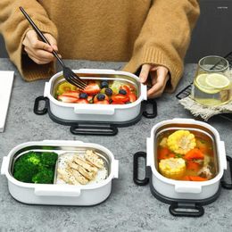 Dinnerware 600/1200ml Container Lunch Boxes Separated Insulated Stainless Steel Household Kitchen Fridge For Home
