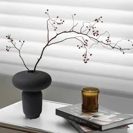 Vases Boyou18cm Ceramic Vase Flower Arrangement Nordic Style Home Design Living Room Corner Ornament Shelf Desk Office Rack Decor