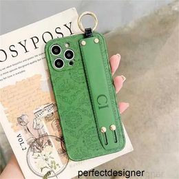 Designer IPhone 14 13 12 Pro Designer Leather Phone Cases Classic Print Cover Mobile Shell Protection Case Green Pattern Fitted Coverage With Strap2WGA