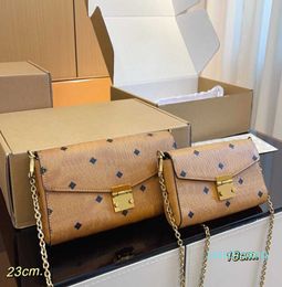 Designer -Brown Luxury Messenger Bag chain Women Designer Leather Crossbody Bags Purse Clutch