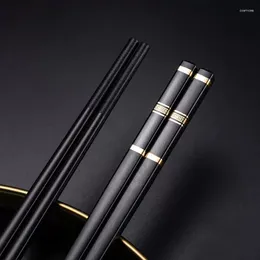 Chopsticks Black 1Pair Non-Slip Home Japanese High Quality El Restaurant Portable Healthy Stick For Sushi