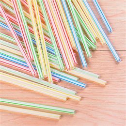 Disposable Cups Straws 100pcs Colorful Pp Plastic Bendable Beverage Flexible Drinking Wedding Decor Kitchen Party Supplies