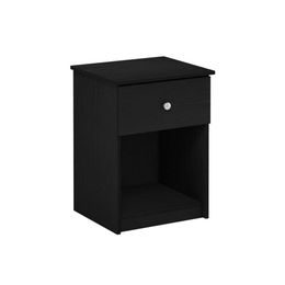 Furino Tidur Bedside Table, Set of 1, Black Oak