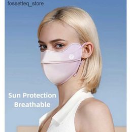 Fashion Face Masks Neck Gaiter Summer Sunscreen Womens Eye Protection Sun shading Breathable Heat Dispersion Gradual Anti glare Makeup UV facial mask L240326