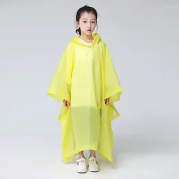 Raincoats Thickened Transparent Children Raincoat Hooded Cute Waterproof Rainwear High Quality Walking Pupils Boy And Girl Jacket