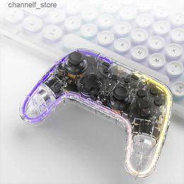 Game Controllers Joysticks Aolion Wireless RGB Colourful Controller for Nintendo Switch/Oled /Lite Gamepad with Back Keys for PC/Laptop/IOS/Android GameY240322