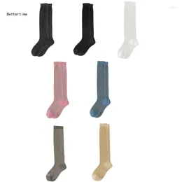 Women Socks B36D Womens Long Tube Stockings Girls Sexy Half Calf Summer Cosplay Nylon Knee High Lolitas Silk