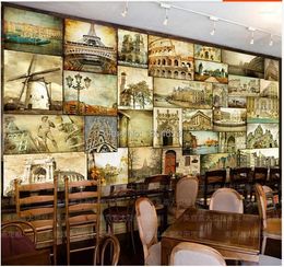 Wallpapers Custom 3 D Mural Europe And The United States Retro Nostalgia Background Wallpaper KTV Bar Restaurant Cafe