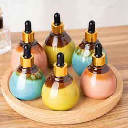 Storage Bottles Creative Retro Essential Oil Bottle DIY Portable Lightproof Perfume Refillable Sample Vial Empty Delicate Cosmetic Container