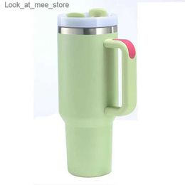 Mugs 40oz Handle Cup Second Generation Stainless Steel Thermal Insulation Cooling Dual Vacuum Car Cup Handle Cup Household Q240322