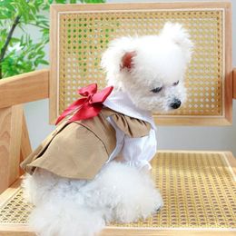 Dog Apparel Dresses For Small Girl Shirt Dress Skirts Bowknot 6XDE