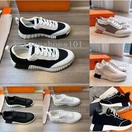 TOP Bouncing Sneaker Designer Suede Casual Shoes Trainers Breathable Patchwork Mesh Running Shoe Women Men Bounce Sneaker Non-slip Rubber Flat Shoe With Box