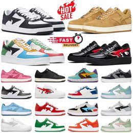 casual shoes for men women Shark Face Triple Black White Patent Orange Grey Suede Heel Beige Camo Combo Purple bapestar mens womens sports trainer outdoor sneakers