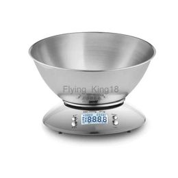 Household Scales Household stainless steel kitchen scale with clock and bowl Household scale split design accessories Food 240322