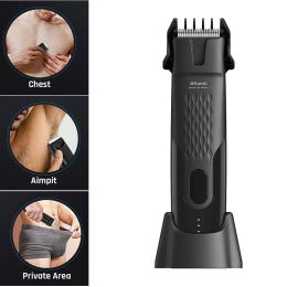 Epilator Multifunction Groin Hair Trimmer for Men Electric Pubic Hair Remover Beard Trimmer Body Groomer Ball Shaver Waterproof Epilator