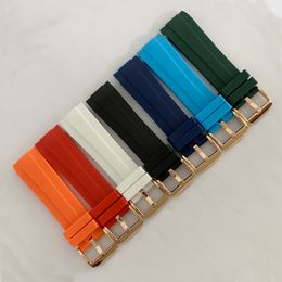 Modified watch accessory strap with 22MM tape, rose gold needle buckle, multiple colors available, only suitable for one watch case in the store