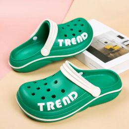 Sandals Summer New Fashion Men Sandals Comfortable Soft Green Women Beach Sandals Unisex Lightweight Clogs Shoes Sandalias Hombre 2023