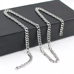 Chains Jewellery Wholesale 10pcs Lot In Bulk Stainless Steel Curb Chain Women Mens Necklace 4.5mm 16-32''