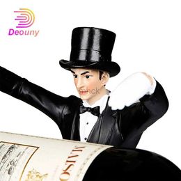 Bar Tools DEOUNY Creative Magician Wine Rack Decoration Wine Bottle Holder Cabinet Decoration Resin Crafts Home Bar Tools 240322