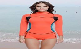 Thicken long sleeve one piece 2MM neoprene kite surf diving scuba wetsuits wet suit women swimming swimwear swimsuit8532181