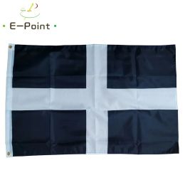 Accessories United Kingdom Cornwall Flag Saint St. Piran UK 2ft*3ft (60*90cm) 3ft*5ft (90*150cm) Size Christmas Decorations for Home Banner