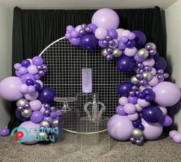 Fashion Chrome Purple Balloons Latex Happy Birthday Party Gold Decor Balloon AdultKid Baby ShowerWedding Decoration Supplies T209448505