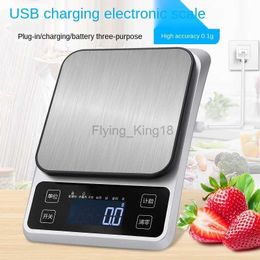 Household Scales Household stainless steel food baking gram scale 1g precision 10kg platform kitchen scale electronic scale Battery version 240322