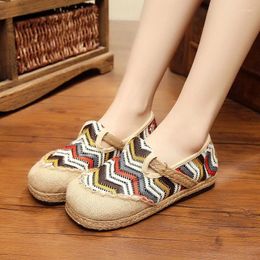 Casual Shoes Linen Summer Fashion Anti-slip Women Sneakers Cotton Womens Shredded Flower Craft
