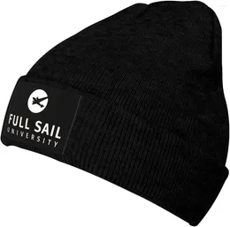 Berets Full Sail University Logo Beanie Knit Hats For Men&Women-Daily Ribbed Cap - Caps Cold Weather
