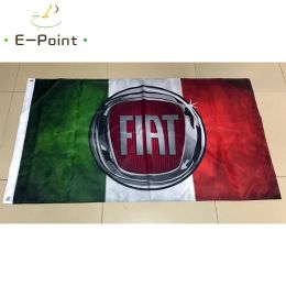 Accessories Fiat Car Racing Flag 3ft*5ft (90*150cm) Size Christmas Decorations for Home Flag Banner Indoor Outdoor Decor HYK044