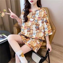 Women's T Shirts Summer Women Ladies Letter Printed Loose Tshirt Female Harajuku Tops T-shirt Funny Tees Short Sleeve NS5837