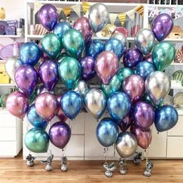 Party Decoration 10pcs Chrome Metallic Latex Air Helium Balloons Baby Shower Wedding Birthday Globos Infatable Balon