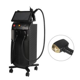 Ice Cooling Diode Laser Two handlepieces Nd Yag Pico Q Switched 2 in 1 Tattoo Removal Diode 808 755 1064 nm Triple wavelengths Permanent Hair Removal Machine