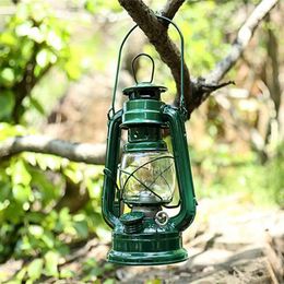 Table Lamps 19/25cm Retro Outdoor Camping Kerosene Lamp Portable Lantern Bronze Colored Oil Vintage Po Props Lights