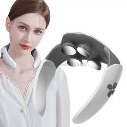 Massaging Neck Pillowws Electric Pulse Neck Massager with Heat Multiple Modes Intelligent Neck Massager Pain Relief tool with 6 Modes 7 Intensity Gears 240322