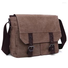 Bag Vintage Canvas Casual Men's Messenger Satchel Crossbody Shoulder Bags Travel Zipper&Hasp Style Design