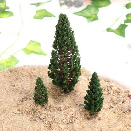 Decorative Flowers 8 Pcs Model Trees Landscape Scenery Mini Plant Pine Layout Miniature Home Decor