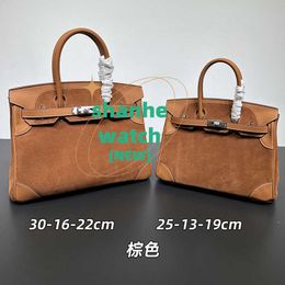 Original Tote Bag handbag Advanced suede for womens autumn and winter niche 2024 new leather versatile shoulder bag TA0W K3YT