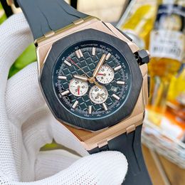 Mens Watch Quartz Movement Designer Watches 44mm Stainless Steel Case Business Wristwatch Classic Fashion Bracelet Luminous Wristband