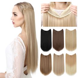Piece Piece SARLA Synthetic No Clip Hair Ombre Natural Fake False Long Straight Hairpiece Blonde Hair For Women