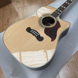 New Arrival luxurious Songwriter Acoustic (electric guitar) ebony fretboard/bridge,bone nut saddle in natural