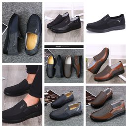Casual Shoes GAI sneakers sport Cloth Shoe Men Singles Business Classic Top Shoes Soft Sole Slipper Flat Leather Men Shoes Black comfort soft sizes 38-50