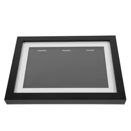 Frames Protection Frame Decorative Medal Po Display Table Top Stand The Desktop Paper Case Black