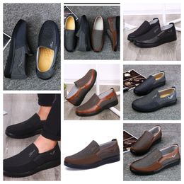 Casual Shoes GAI sneakers sport Cloth Shoe Mens Formal Classic Top Shoes Soft Sole Flat Leather Mens Shoe Black comfortable soft size 38-50