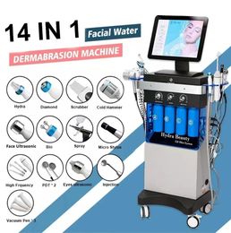 Clinic use 15 In 1 Hydro Micro dermabrasion Oxygen Jet Aqua Facials Skin Care Cleaning Hydro Dermabrasion Facial wrinkles removal skin lift Beauty Machine